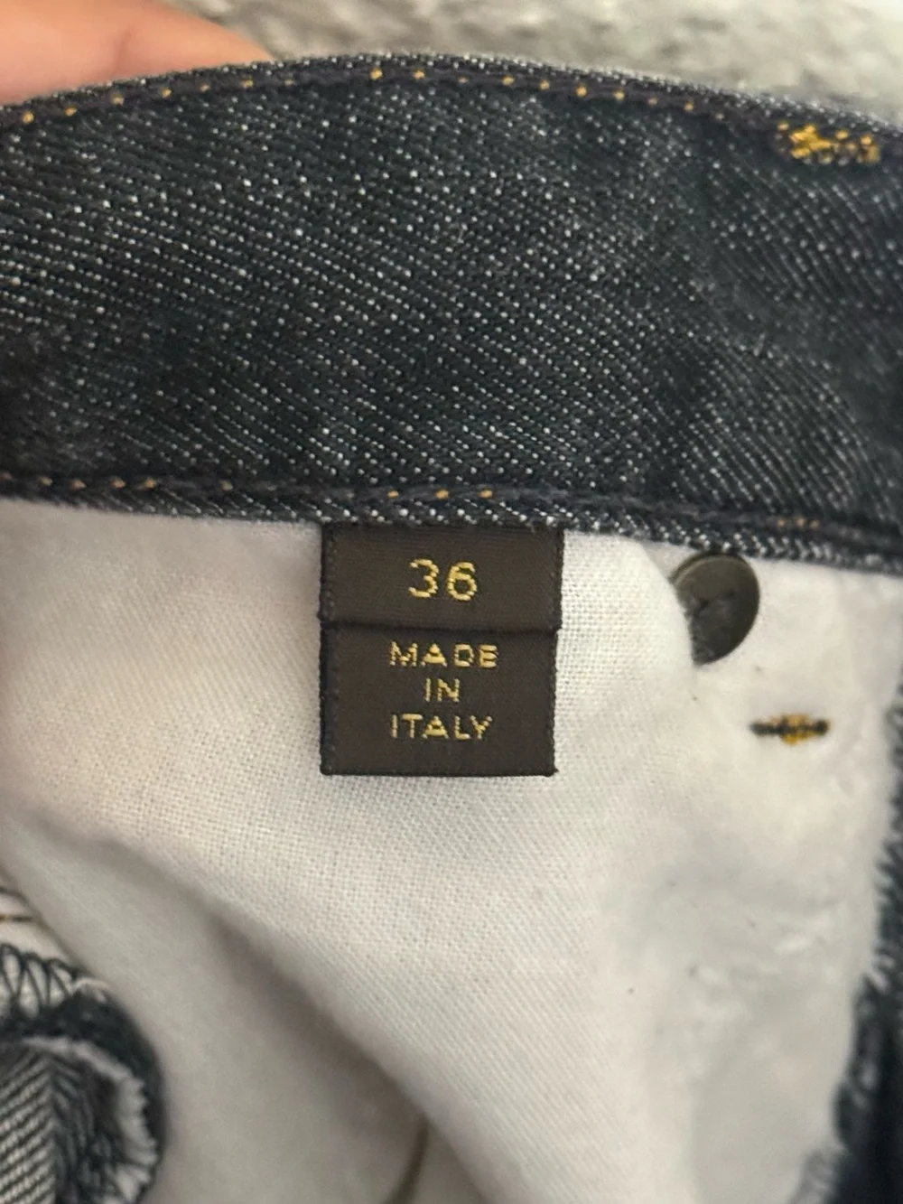 Louis Vuitton vintage circa 2008 low rise 5 pocket jeans embroidered size 36IT